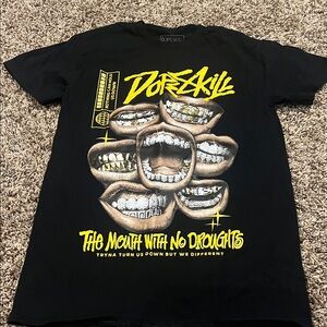 "The Mouth With No Droughts" Graphic Tee - Black/Yellow